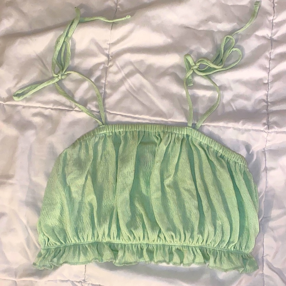 Pistachio green crop top